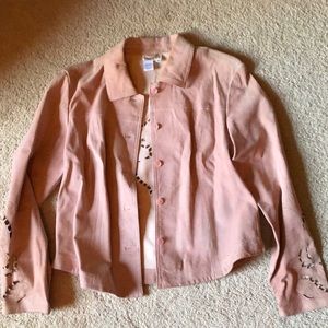 Pink leather jacket women’s size small
